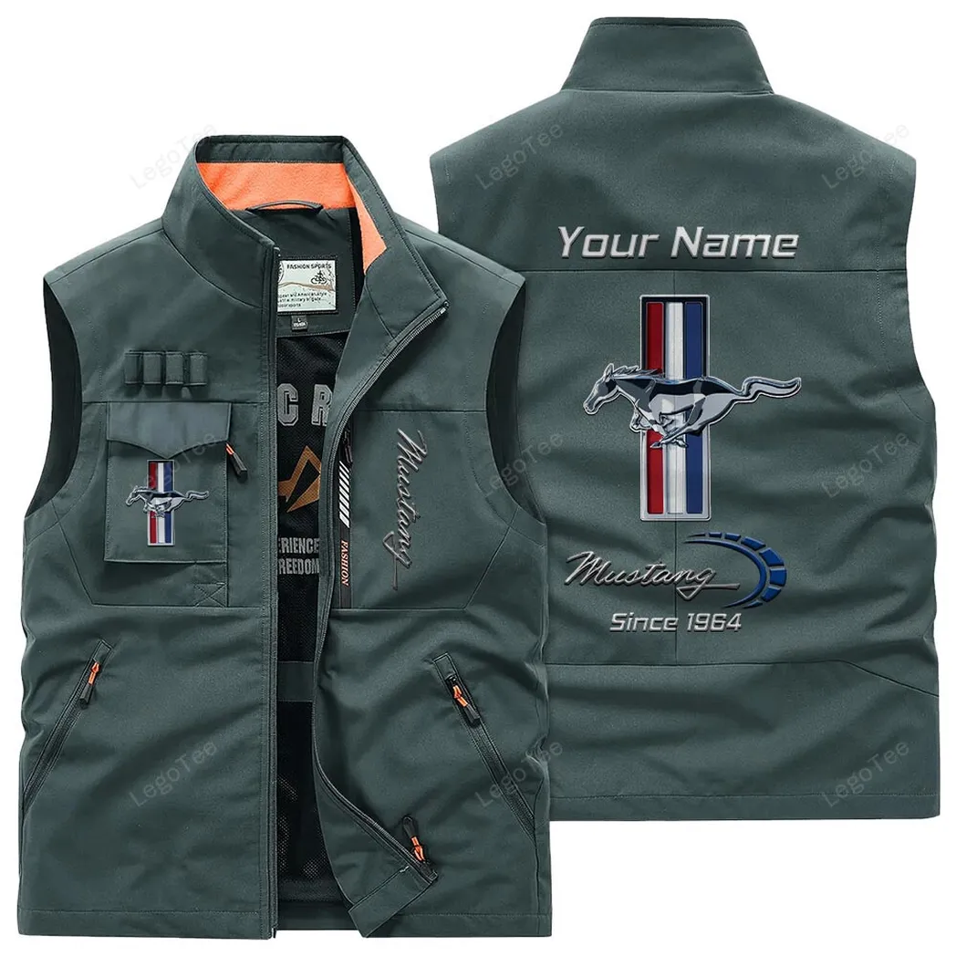 Ford Mustang Outdoor Sleeveless Vest, Gift For Ford Mustang Lovers, Gift For Him, Husband, Boyfriend - Bean Green CAR131021325678-2