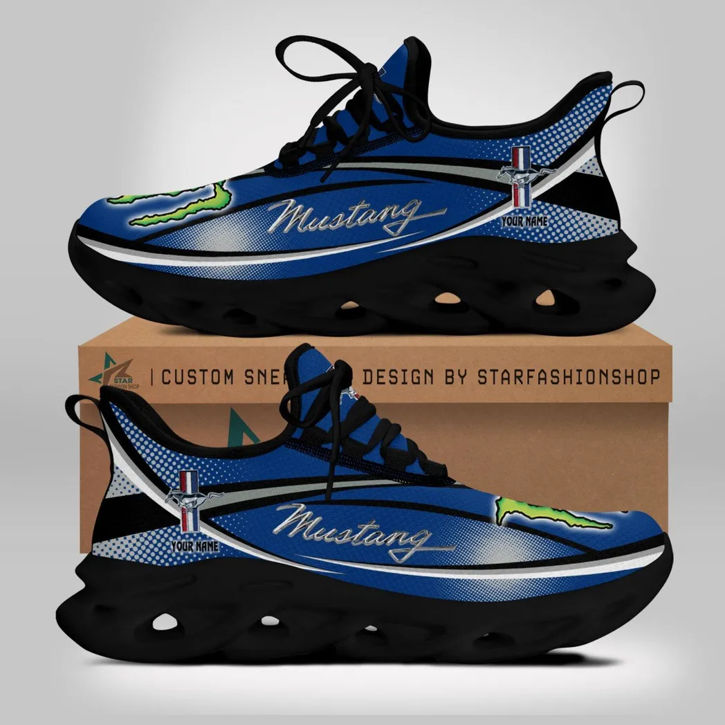Ford Mustang Running Shoes, Gift For Ford Mustang Lovers, Gift For Him, Husband, Boyfriend CAR79022425050 - Black
