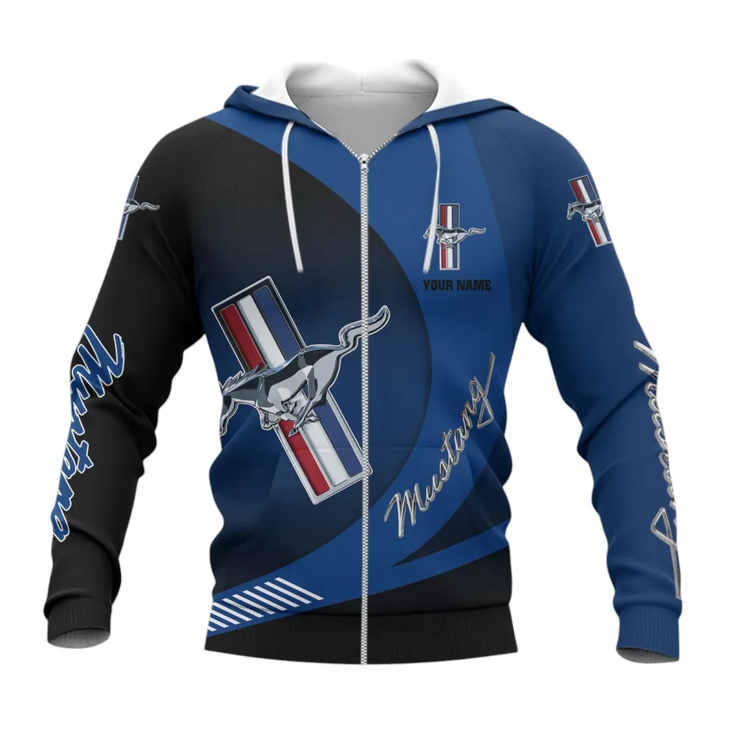 Ford Mustang Zipper Hoodie, Gift For Ford Mustang Lovers, Gift For Him, Husband, Boyfriend CAR7402222521