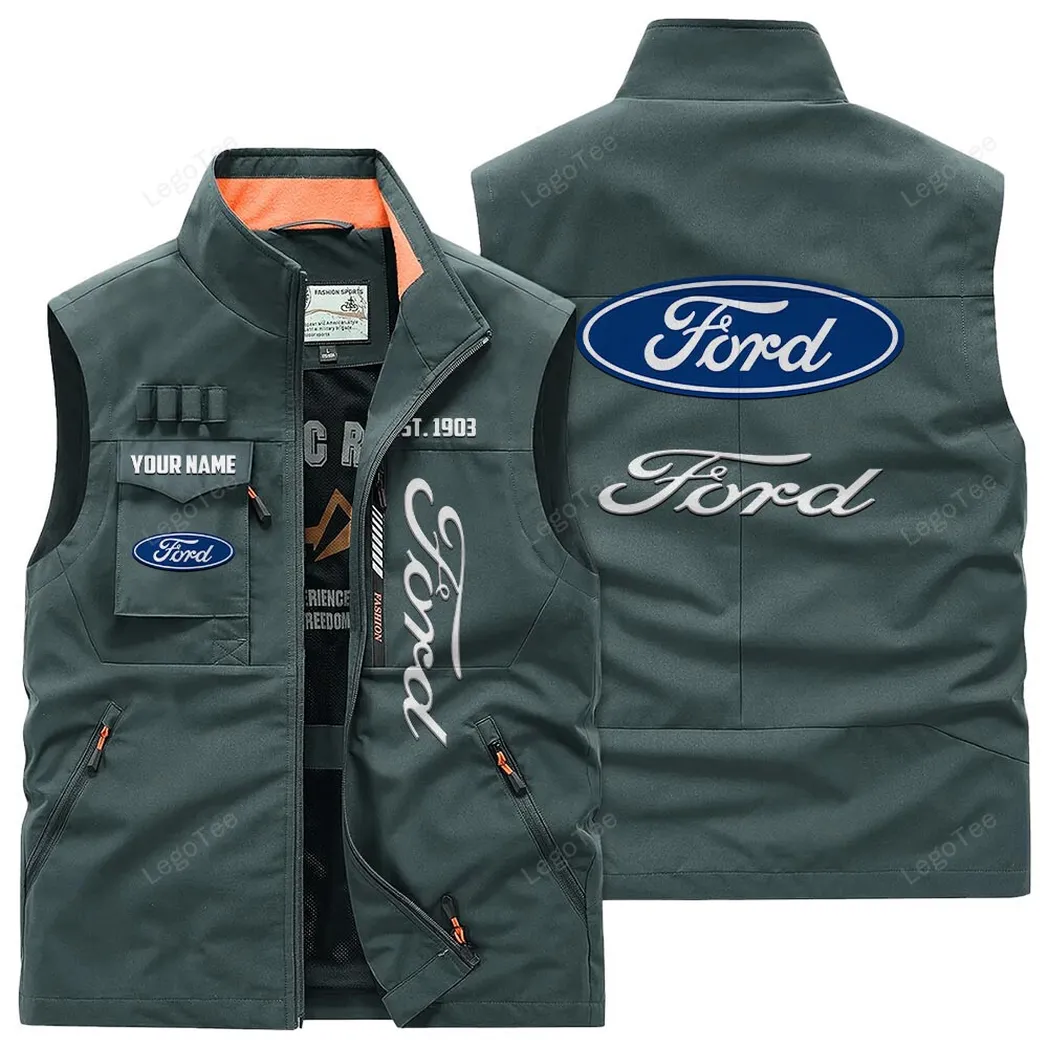 Ford Outdoor Sleeveless Vest, Gift For Ford Lovers, Gift For Him, Husband, Boyfriend - Bean Green CAR132021325890-2