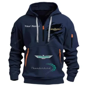 Ford Thunderbird Half Zip Hoodie CAR113021425843, Best Gift for Him, Husband, Boyfriend - Navy