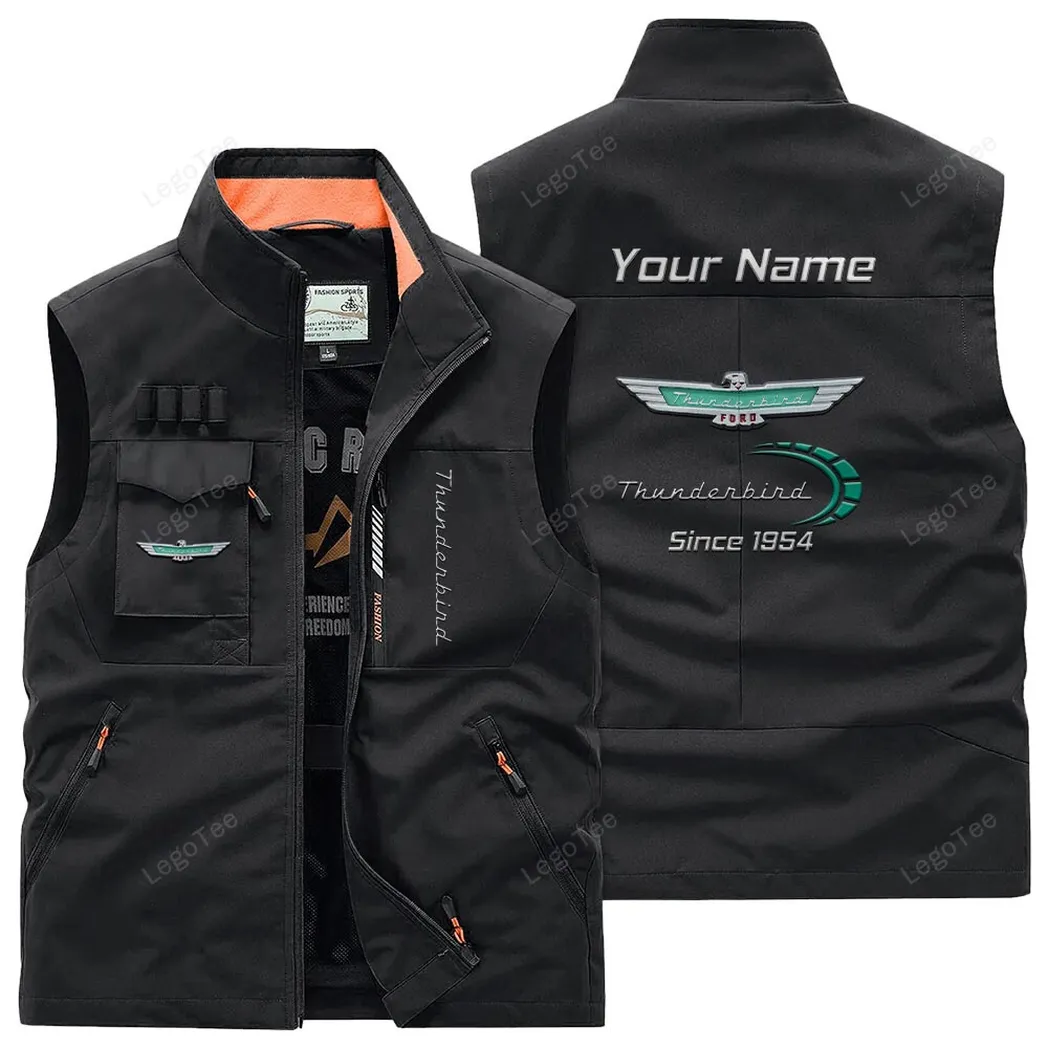 Ford Thunderbird Outdoor Sleeveless Vest, Gift For Ford Thunderbird Lovers, Gift For Him, Husband, Boyfriend - Black CAR131021325711-3