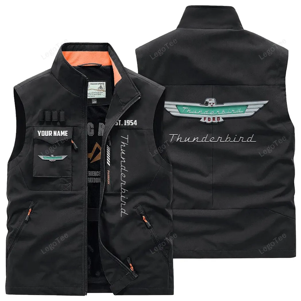 Ford Thunderbird Outdoor Sleeveless Vest, Gift For Ford Thunderbird Lovers, Gift For Him, Husband, Boyfriend - Black CAR132021325953-3