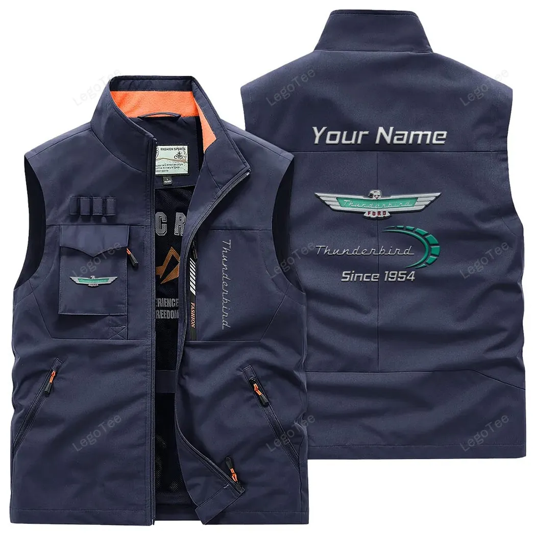 Ford Thunderbird Outdoor Sleeveless Vest, Gift For Ford Thunderbird Lovers, Gift For Him, Husband, Boyfriend - Navy CAR131021325711-5