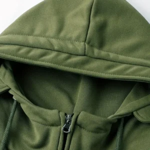Ford Thunderbird Tactical Quarter Zip Hoodie CAR106021525038, Gifts For Men, Him, Husband, Boyfriend - Army Green