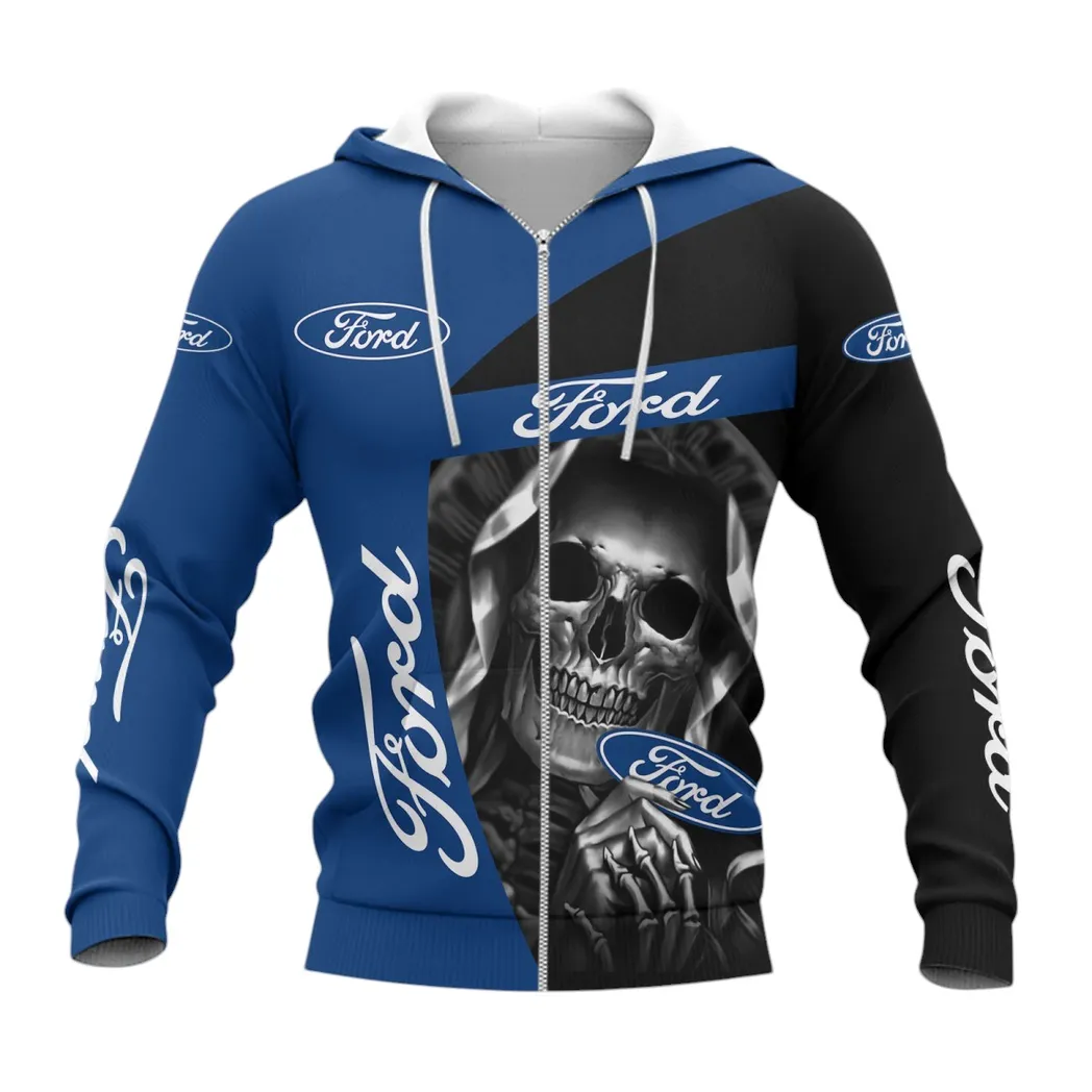 Ford Zipper Hoodie, Gift For Ford Lovers, Gift For Him, Husband, Boyfriend CAR6702212503