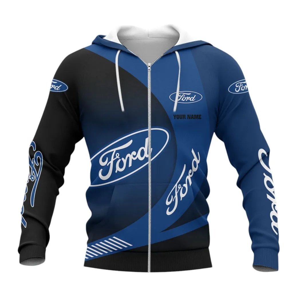 Ford Zipper Hoodie, Gift For Ford Lovers, Gift For Him, Husband, Boyfriend CAR7402222523