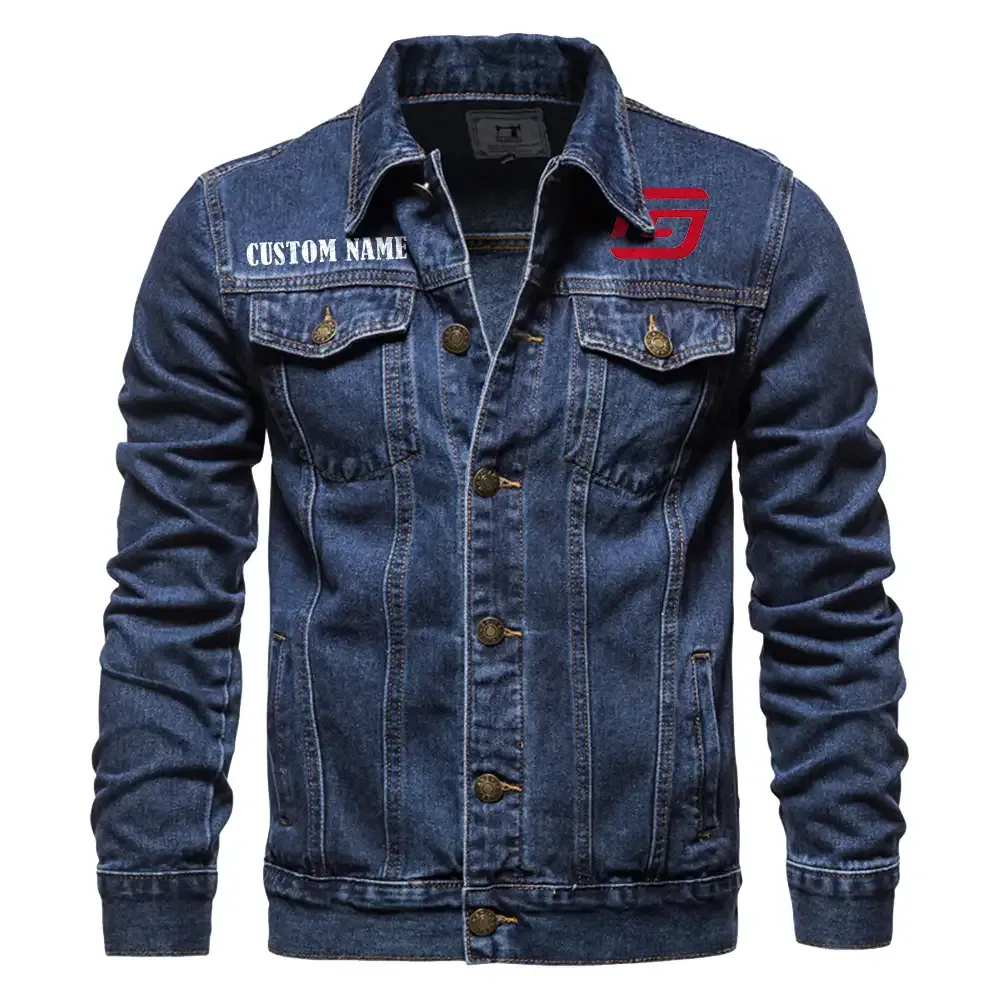 Gas Gas Denim jacket CAR1901132123, CAR  All Over Print Denim jacket - Blue