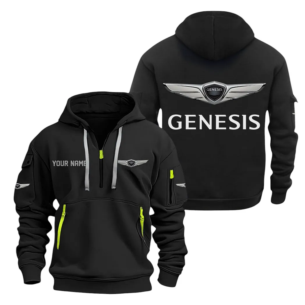 Genesis Half Zip Hoodie For Men, Gift For Genesis Lovers CAR20022125742 - Black
