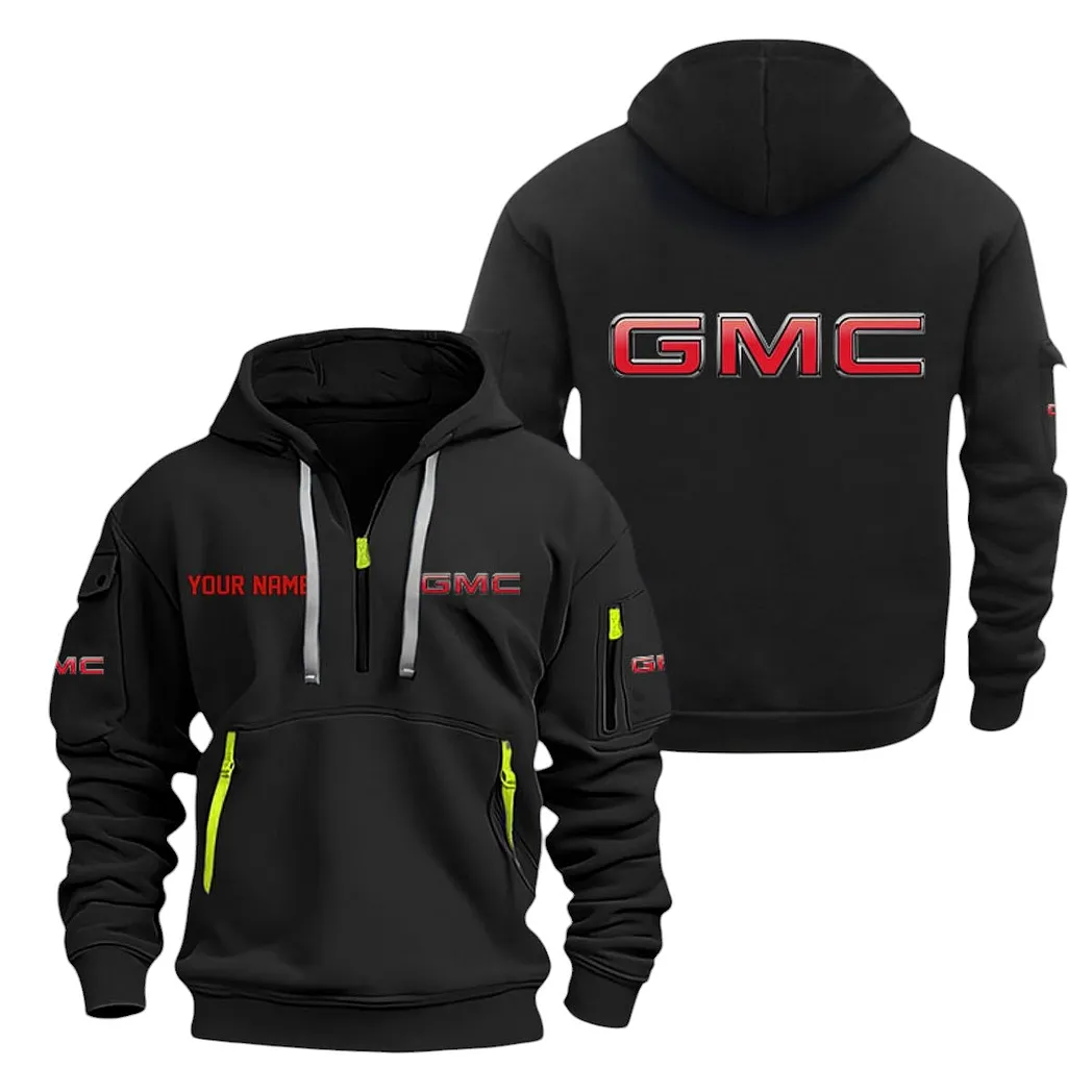 GMC Car Half Zip Hoodie For Men, Gift For GMC Car Lovers CAR20022125759 - Black