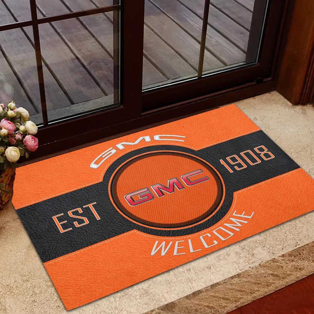 GMC Doormat, Gift For GMC Lovers, Gift For Him, Husband, Boyfriend CAR16902262524 - Orange