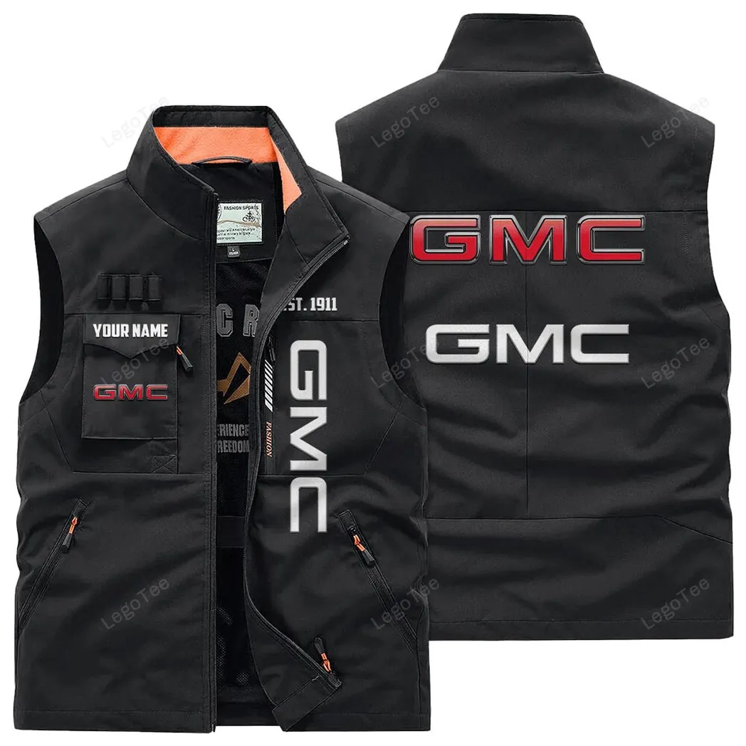GMC Outdoor Sleeveless Vest, Gift For GMC Lovers, Gift For Him, Husband, Boyfriend - Black CAR132021325915-3