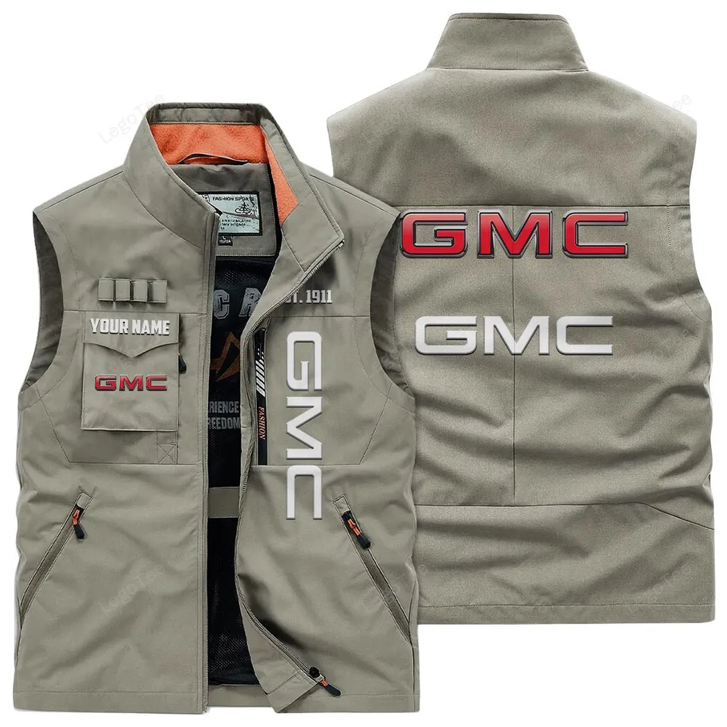 GMC Outdoor Sleeveless Vest, Gift For GMC Lovers, Gift For Him, Husband, Boyfriend - Khaki CAR132021325915-4