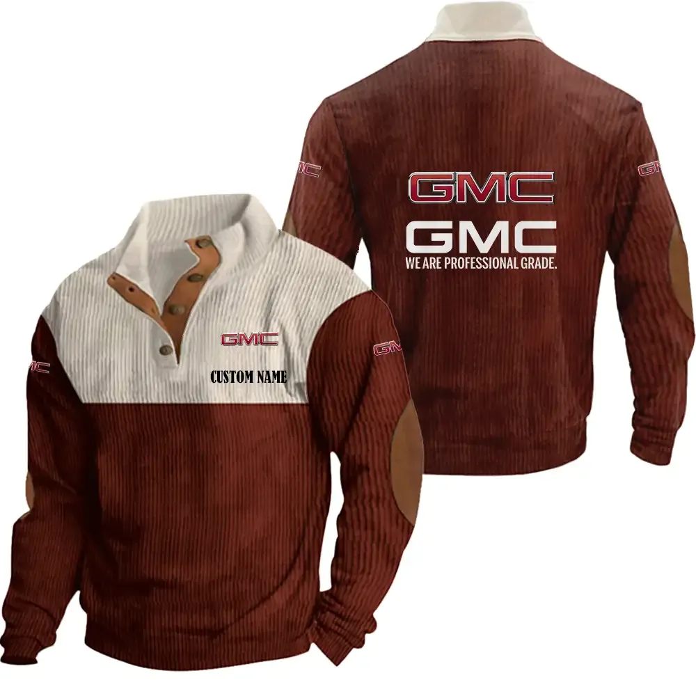 GMC Stand Up Collar Base Shirt CAR20012077, CAR All Over Print Stand Up Collar Base Shirt - Red