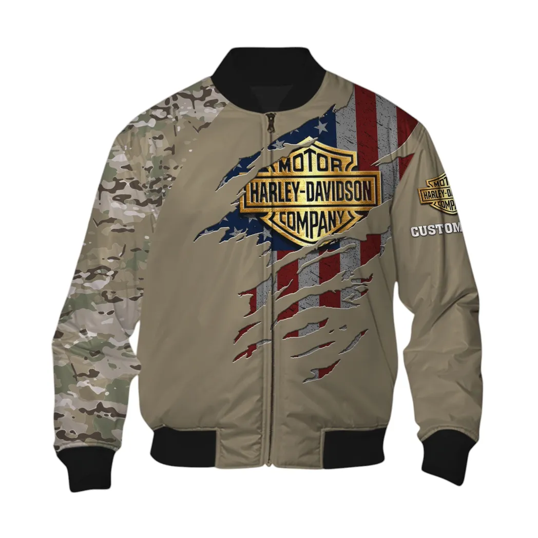 Harley Davidson Bomber Jacket, Gift For Harley Davidson Lovers, Gift For Him, Husband, Boyfriend CAR46021725037-6