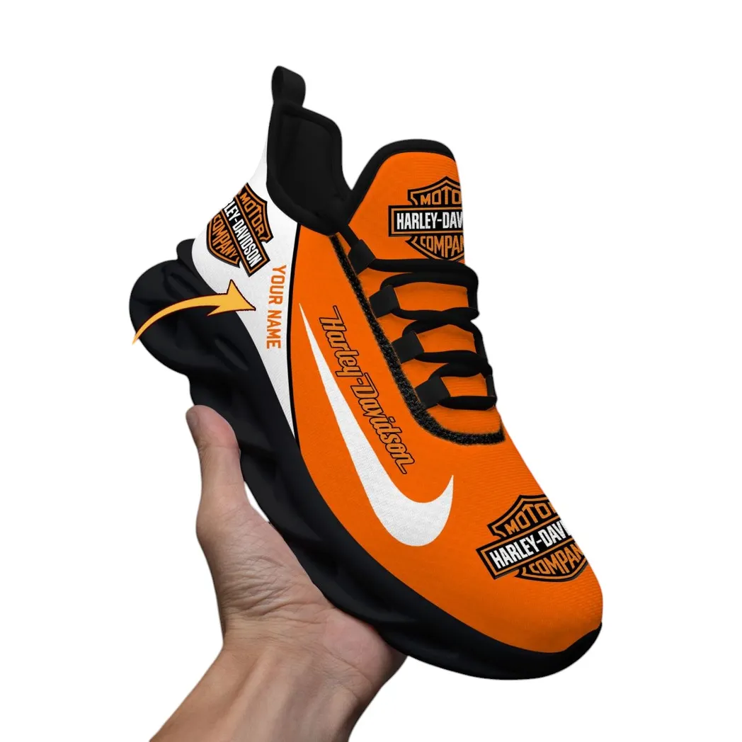 Harley Davidson Max Soul Shoes, Gift For Harley Davidson Lovers, Gift For Him, Husband, Boyfriend - Black CAR400217048-2