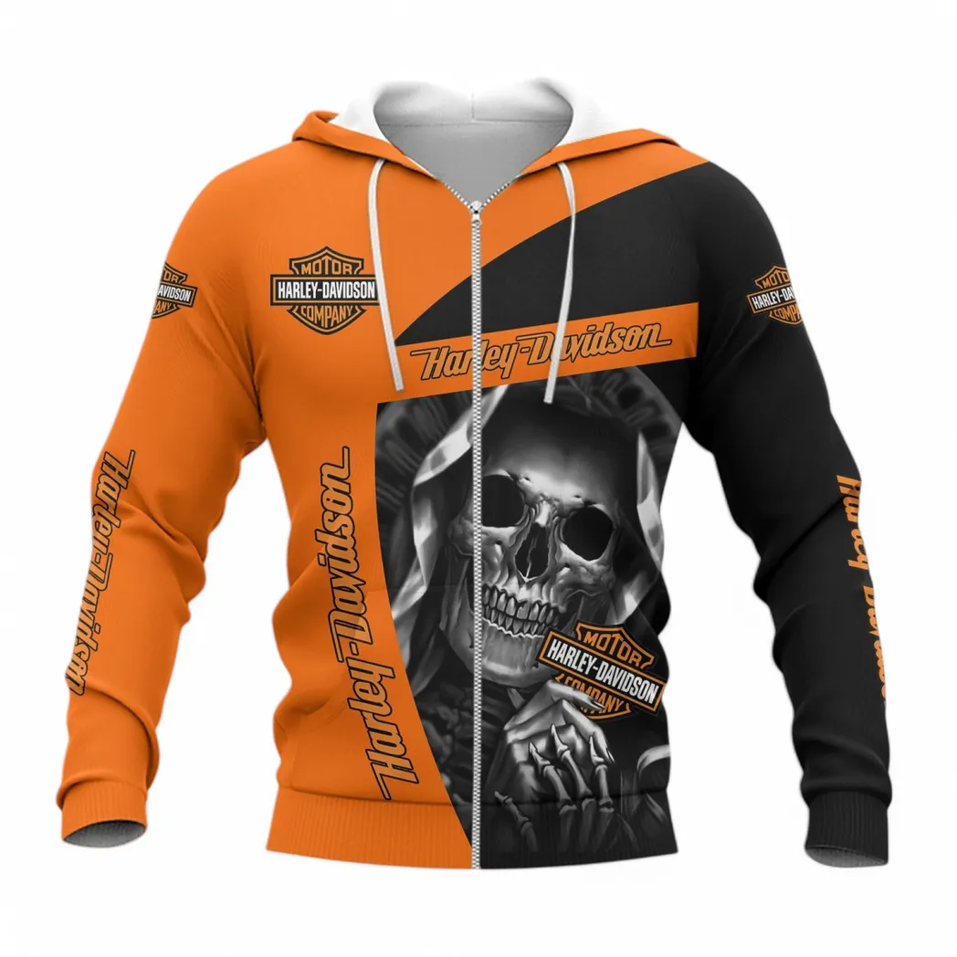 Harley Davidson Zipper Hoodie, Gift For Harley Davidson Lovers, Gift For Him, Husband, Boyfriend CAR6702212575