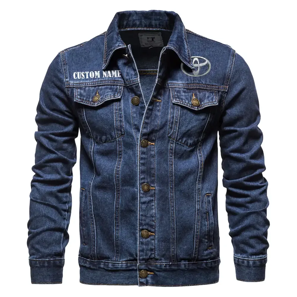 Hilux Denim jacket CAR1901132133, CAR  All Over Print Denim jacket - Blue