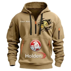 Holden Half Zip Hoodie CAR113021425813, Best Gift for Him, Husband, Boyfriend - Khaki
