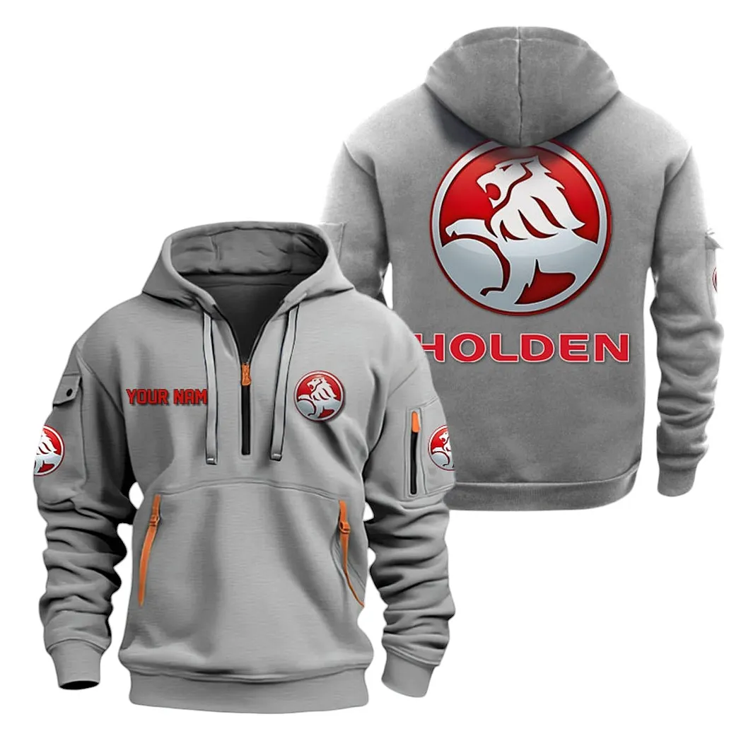 Holden Half Zip Hoodie For Men, Gift For Holden Lovers CAR20022125752 - Gray