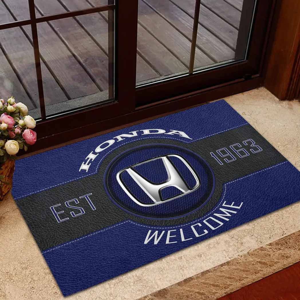 Honda Doormat, Gift For Honda Lovers, Gift For Him, Husband, Boyfriend CAR16902262525 - Blue