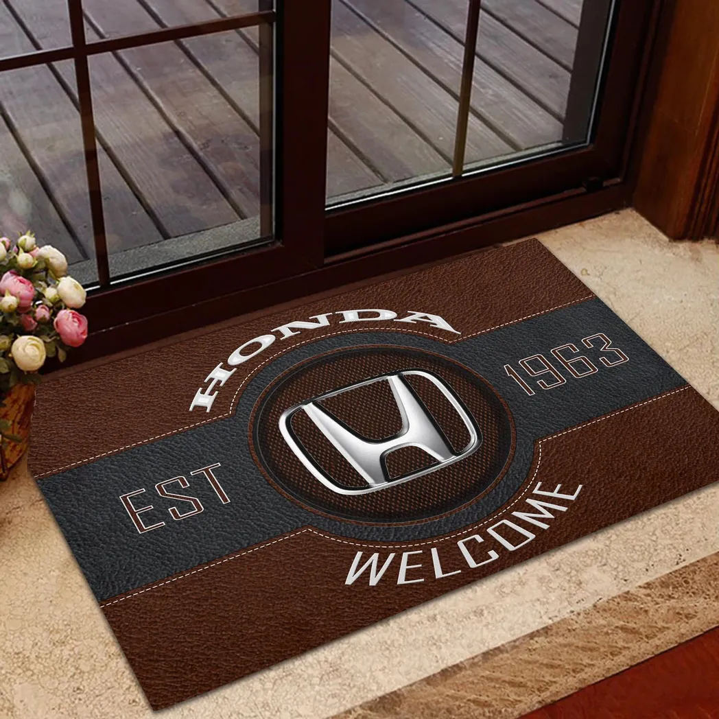 Honda Doormat, Gift For Honda Lovers, Gift For Him, Husband, Boyfriend CAR16902262525 - Brown