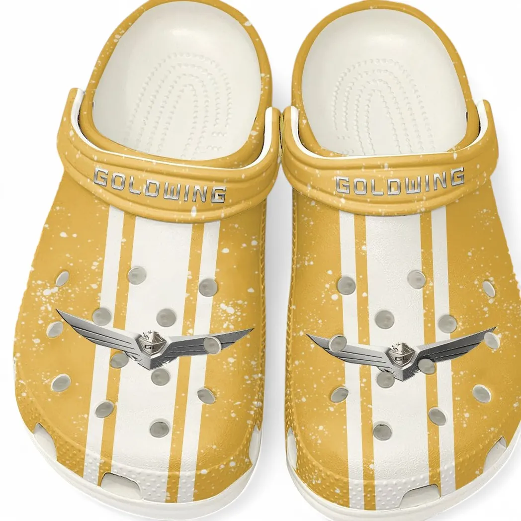 Honda Gold Wing Crocs, Gift For Honda Gold Wing Lovers, Gift For Him, Husband, Boyfriend CAR62022025068 - White