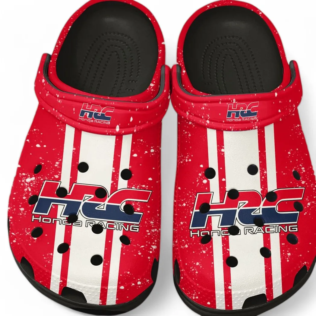 Honda HRC Crocs, Gift For Honda HRC Lovers, Gift For Him, Husband, Boyfriend CAR62022025109 - Black