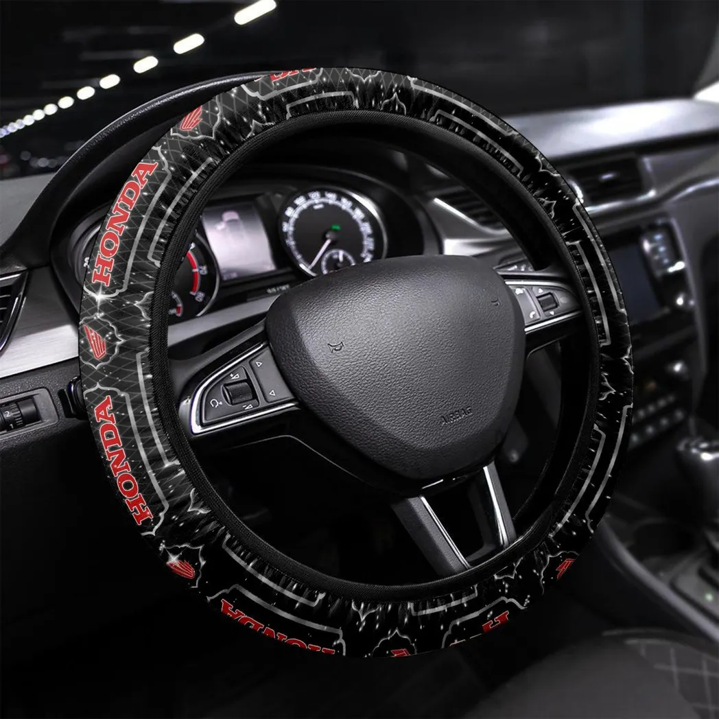 Honda Motorcycle Steering Wheel Cover, Personalized Gifts For Him, Boyfriend, Husband - White CAR55021425258