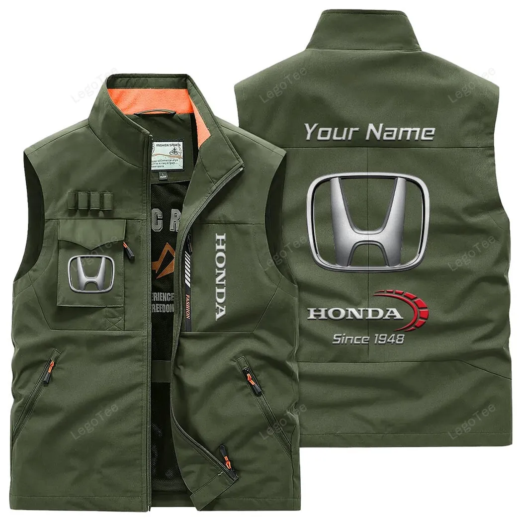 Honda Outdoor Sleeveless Vest, Gift For Honda Lovers, Gift For Him, Husband, Boyfriend - Army Green CAR131021325719-1