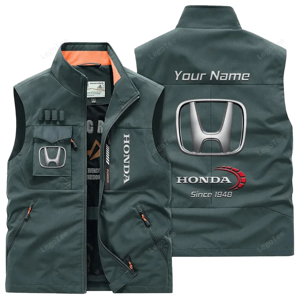 Honda Outdoor Sleeveless Vest, Gift For Honda Lovers, Gift For Him, Husband, Boyfriend - Bean Green CAR131021325719-2