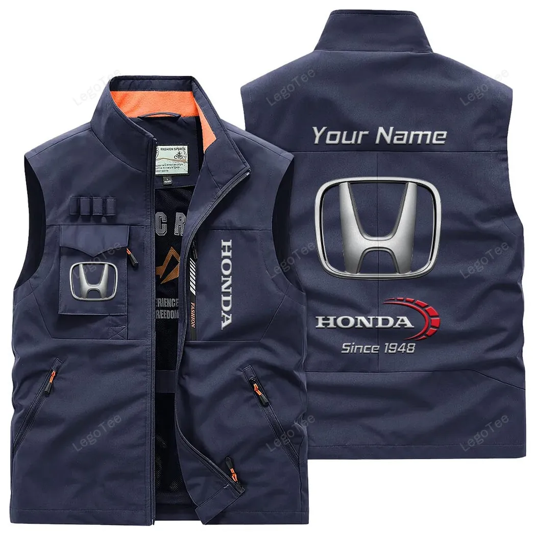 Honda Outdoor Sleeveless Vest, Gift For Honda Lovers, Gift For Him, Husband, Boyfriend - Navy CAR131021325719-5