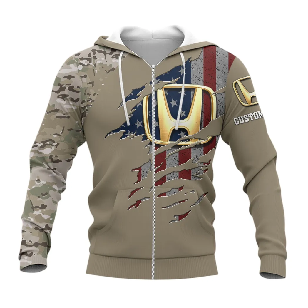 Honda Zipper Hoodie, Gift For Honda Lovers, Gift For Him, Husband, Boyfriend CAR46021725040-3