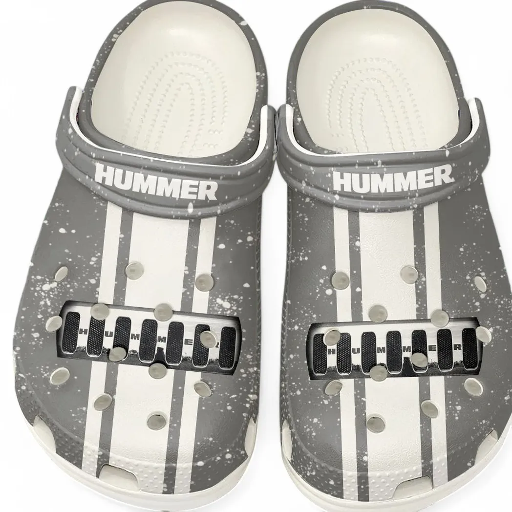 Hummer Crocs, Gift For Hummer Lovers, Gift For Him, Husband, Boyfriend CAR62022025043 - White