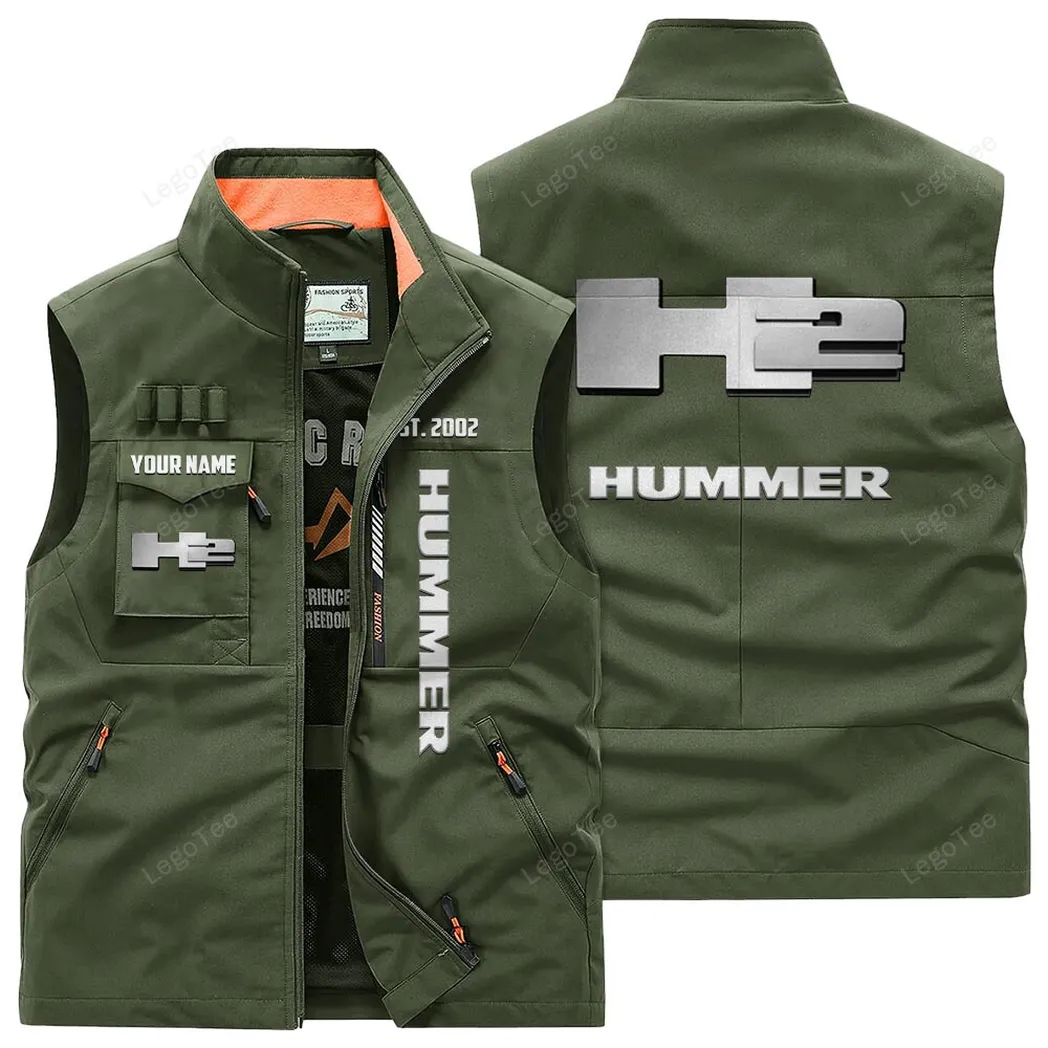 Hummer H2 Outdoor Sleeveless Vest, Gift For Hummer H2 Lovers, Gift For Him, Husband, Boyfriend - Army Green CAR132021325963-1