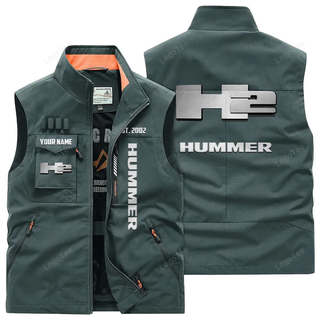 Hummer H2 Outdoor Sleeveless Vest, Gift For Hummer H2 Lovers, Gift For Him, Husband, Boyfriend - Bean Green CAR132021325963-2