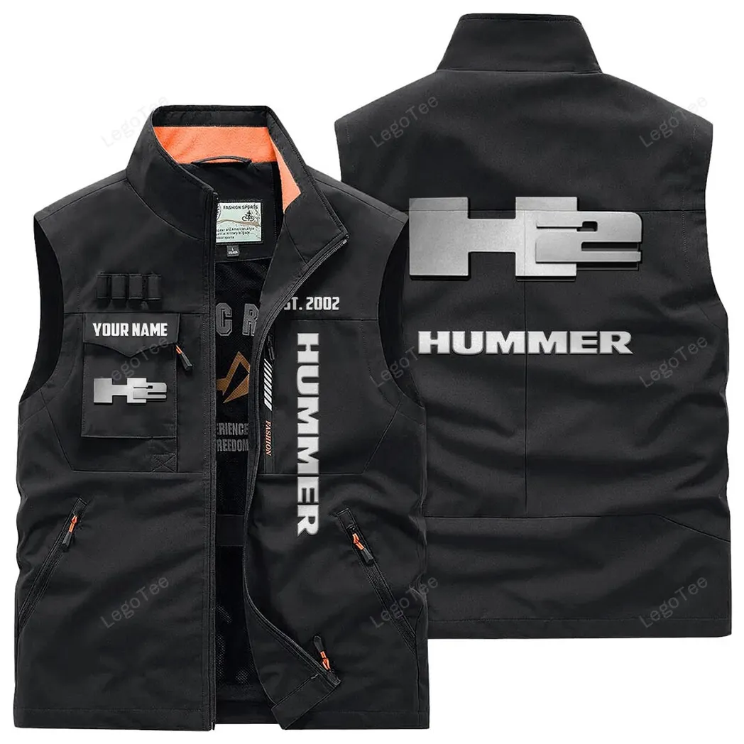 Hummer H2 Outdoor Sleeveless Vest, Gift For Hummer H2 Lovers, Gift For Him, Husband, Boyfriend - Black CAR132021325963-3