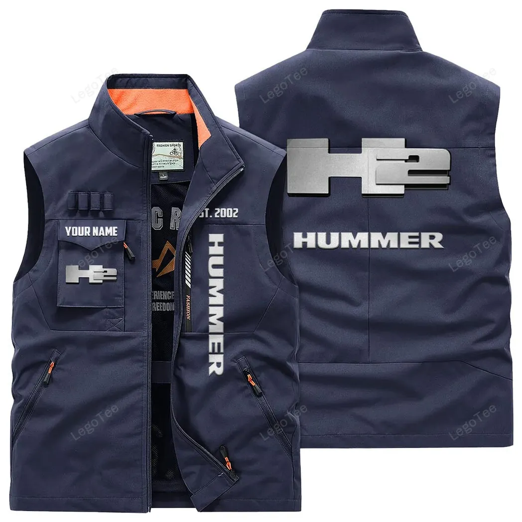 Hummer H2 Outdoor Sleeveless Vest, Gift For Hummer H2 Lovers, Gift For Him, Husband, Boyfriend - Navy CAR132021325963-5