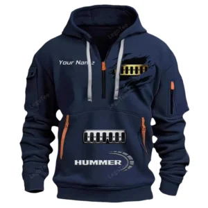 Hummer Half Zip Hoodie CAR113021425833, Best Gift for Him, Husband, Boyfriend - Navy
