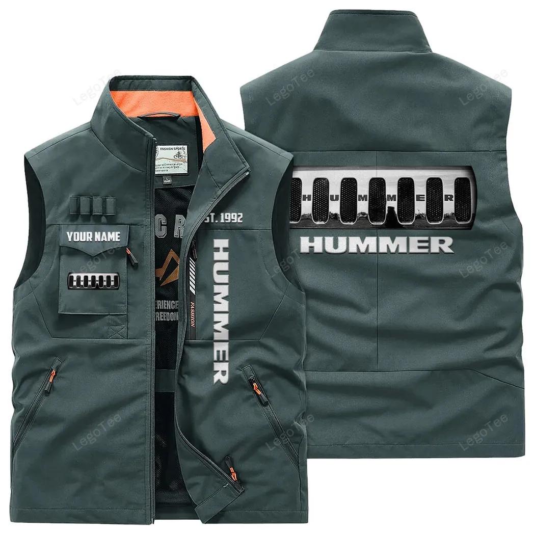 Hummer Outdoor Sleeveless Vest, Gift For Hummer Lovers, Gift For Him, Husband, Boyfriend - Bean Green CAR132021325941-2