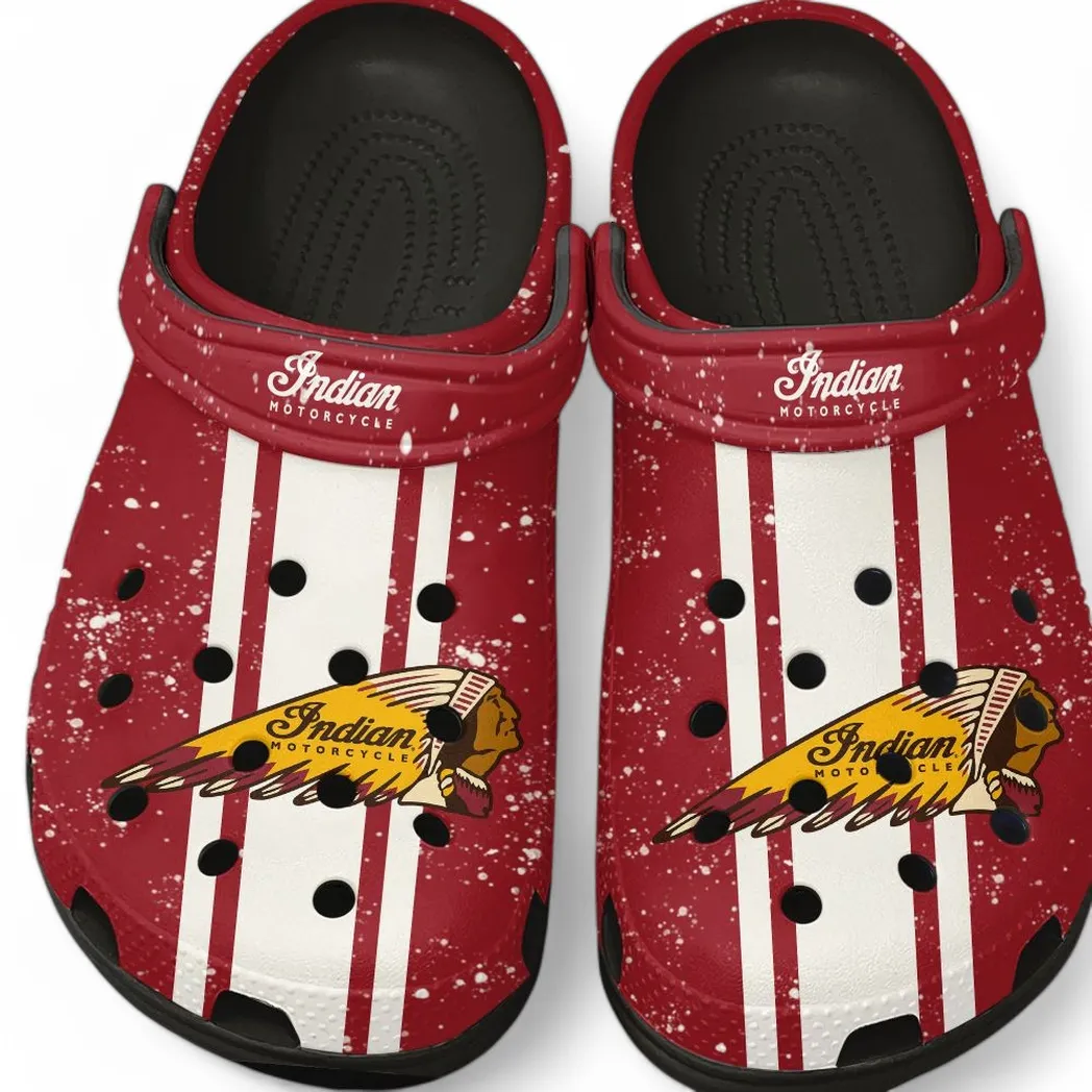 Indian Motorcycle Crocs, Gift For Indian Motorcycle Lovers, Gift For Him, Husband, Boyfriend CAR62022025089 - Black