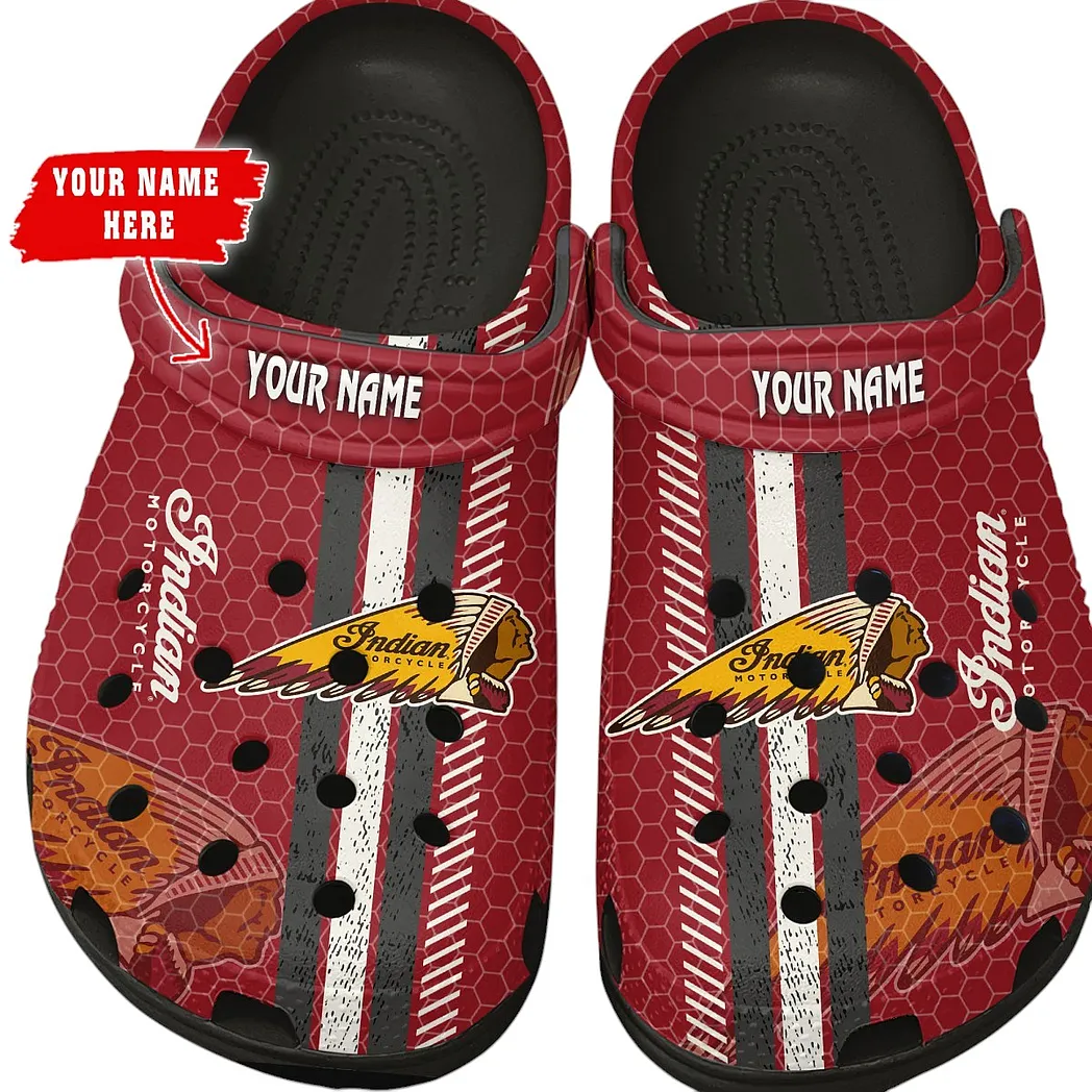 Indian Motorcycle Crocs Shoes Gift For Indian Motorcycle Lovers, Birthday Gift For Husband, Boyfriend CAR82022025604 - Black