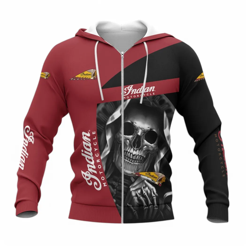 Indian Motorcycle Zipper Hoodie, Gift For Indian Motorcycle Lovers, Gift For Him, Husband, Boyfriend CAR6702212559