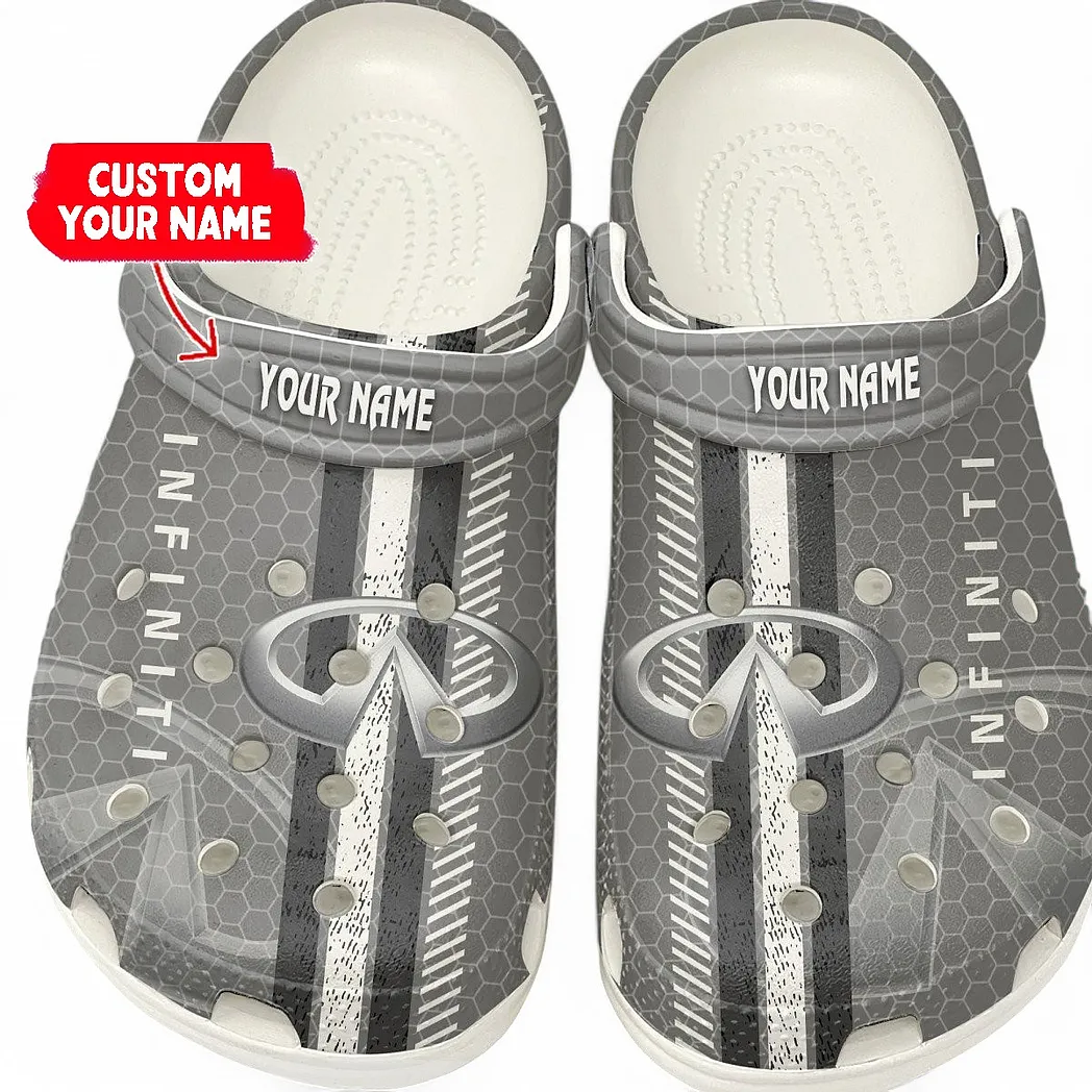Infiniti Crocs Shoes Gift For Infiniti Lovers, Birthday Gift For Husband, Boyfriend CAR82022025605 - White