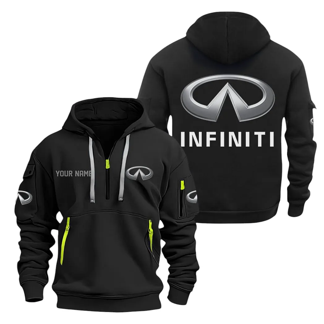 Infiniti Half Zip Hoodie For Men, Gift For Infiniti Lovers CAR20022125749 - Black