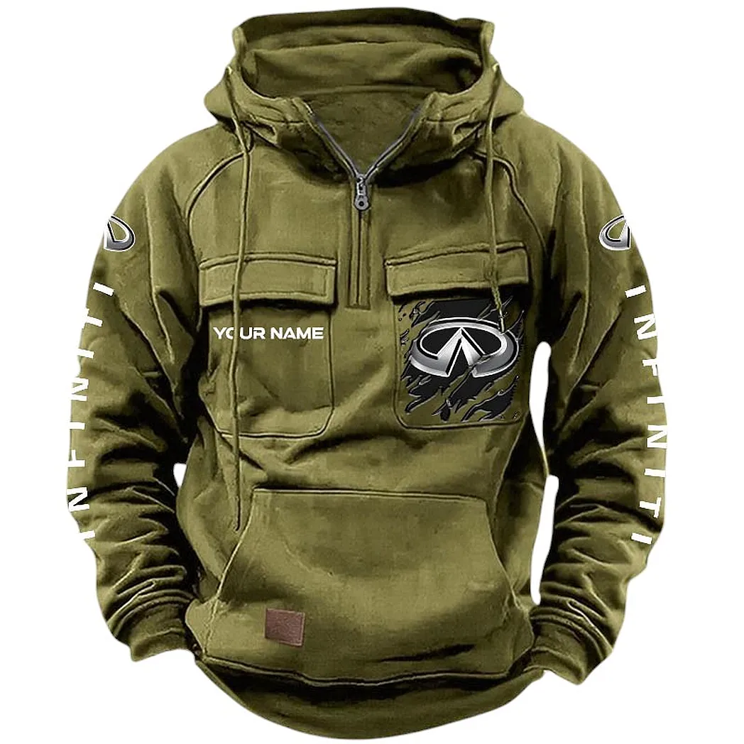 Infiniti Hoodie Tactical Quarter Zip, Gift For Infiniti Lovers CAR164022425153 - Army Green