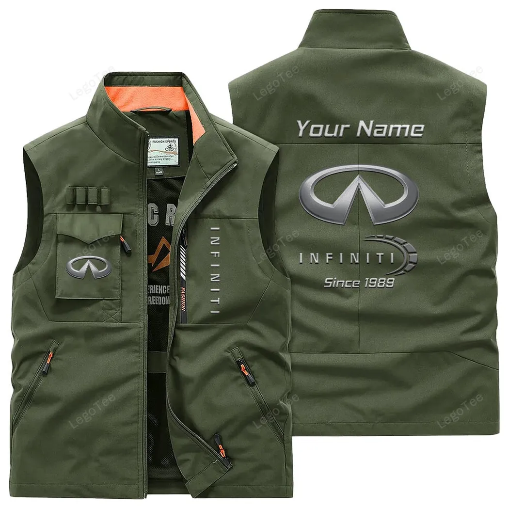 Infiniti Outdoor Sleeveless Vest, Gift For Infiniti Lovers, Gift For Him, Husband, Boyfriend - Army Green CAR131021325708-1