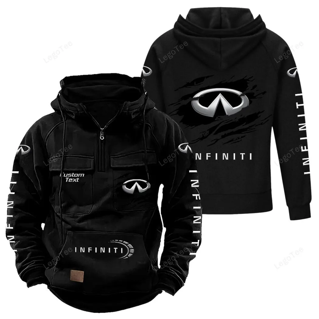 Infiniti Tactical Quarter Zip Hoodie, Gift For Infiniti Lovers, Gift For Him, Husband, Boyfriend - Black CAR122021425065-2