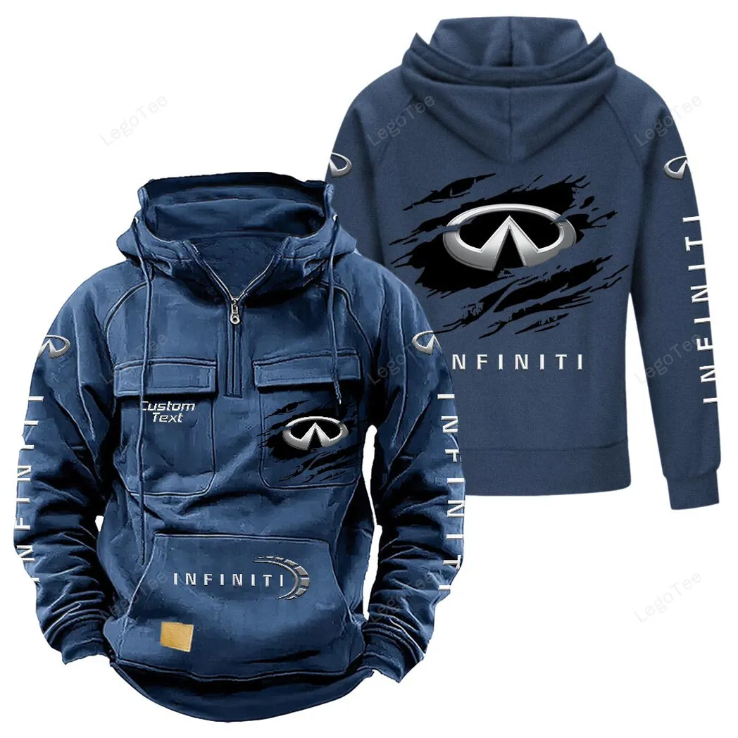 Infiniti Tactical Quarter Zip Hoodie, Gift For Infiniti Lovers, Gift For Him, Husband, Boyfriend - Dark Blue CAR122021425065-3