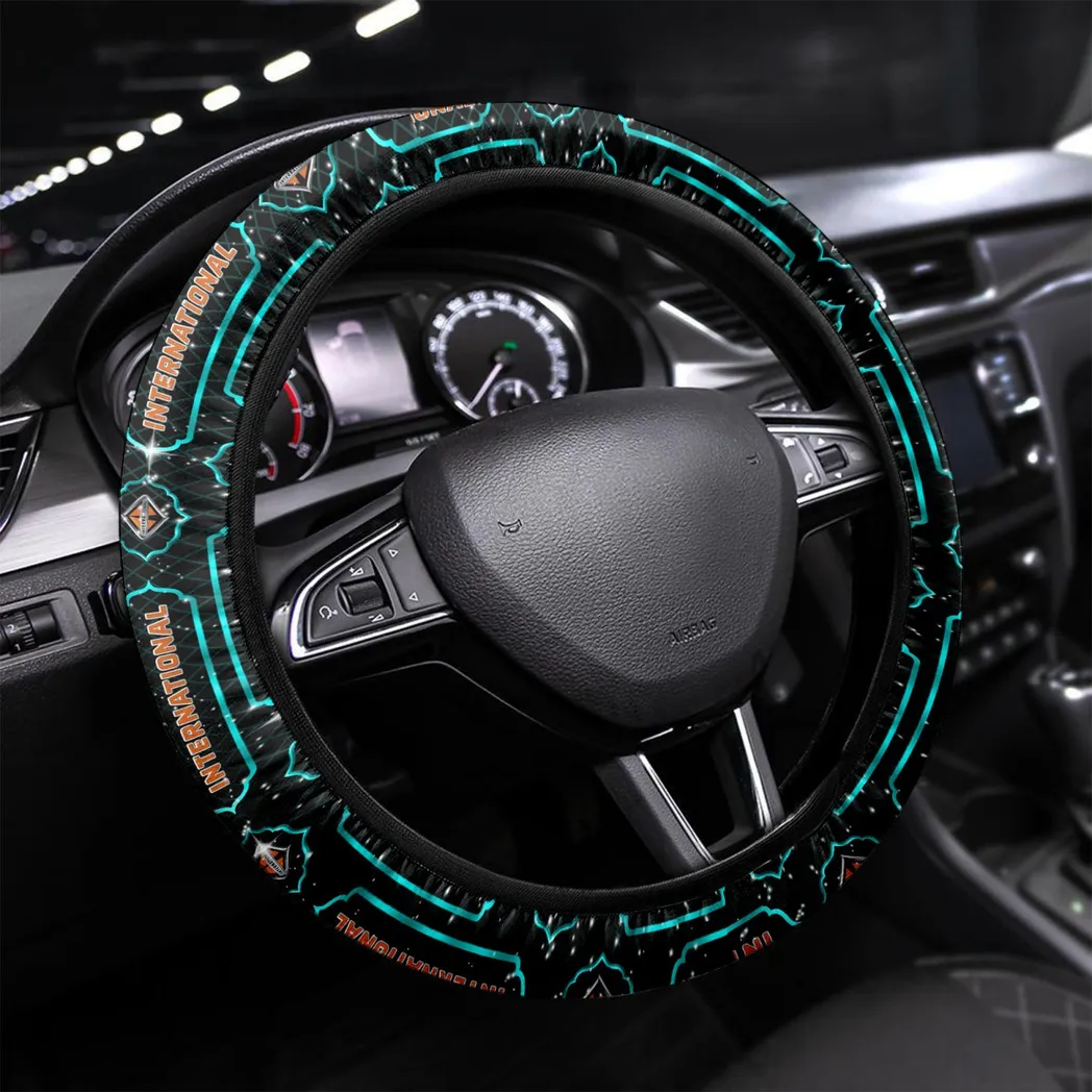 International Steering Wheel Cover, Birthday Gifts For Him, Boyfriend, Husband - Cyan CAR55021425323